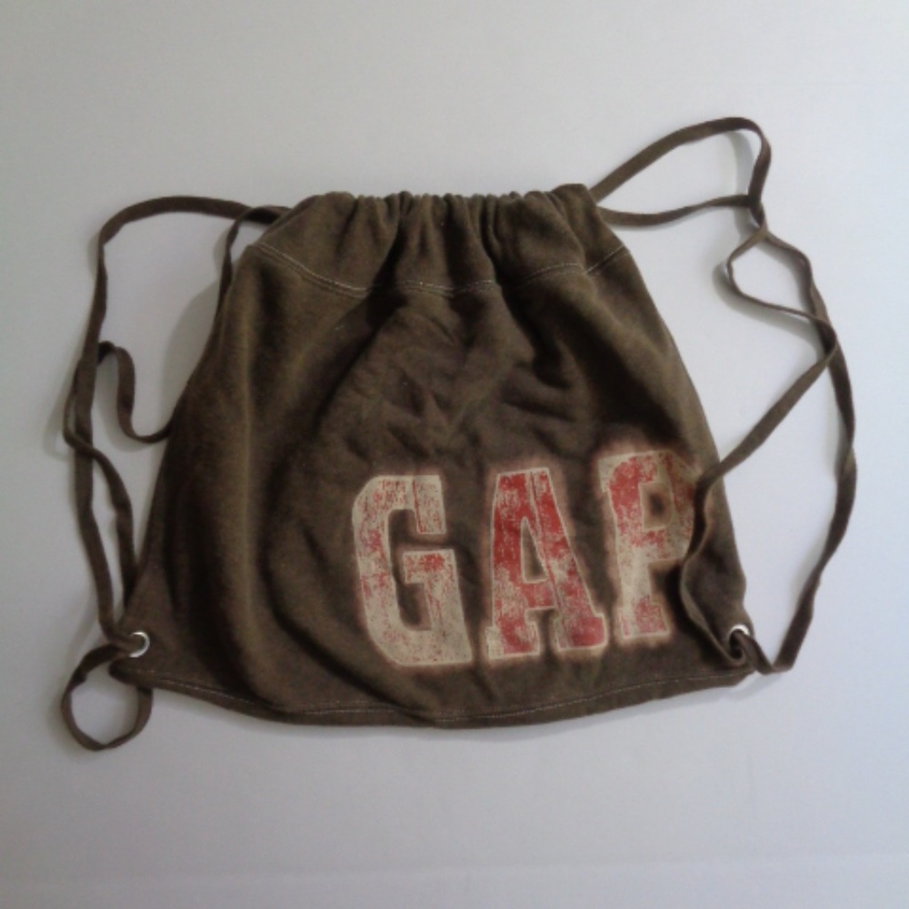 Gap Brown String Backpack Cinch Sack - image 2